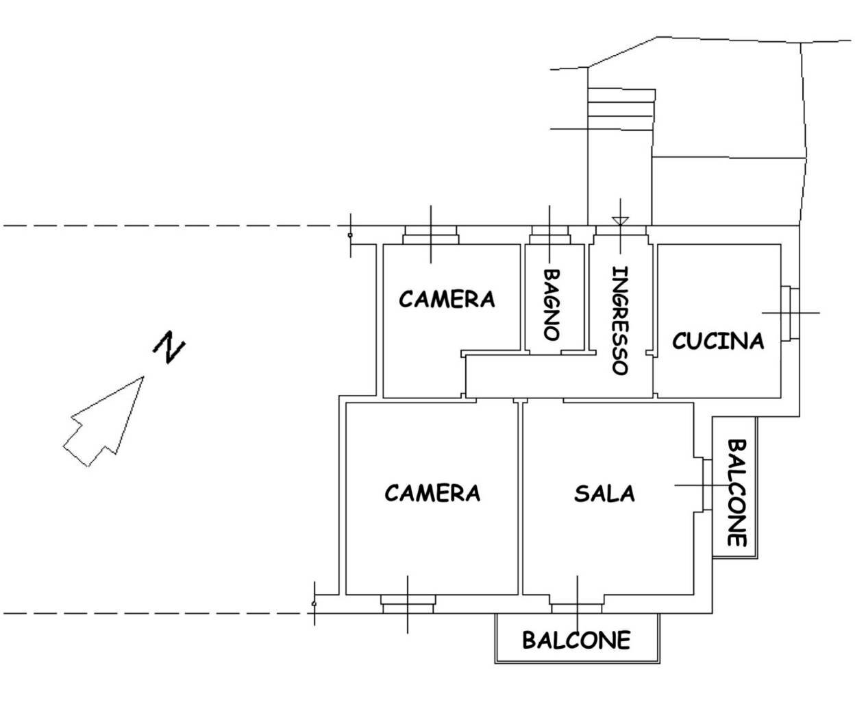 Three-room apartment Pieve Ligure - floor plans 1