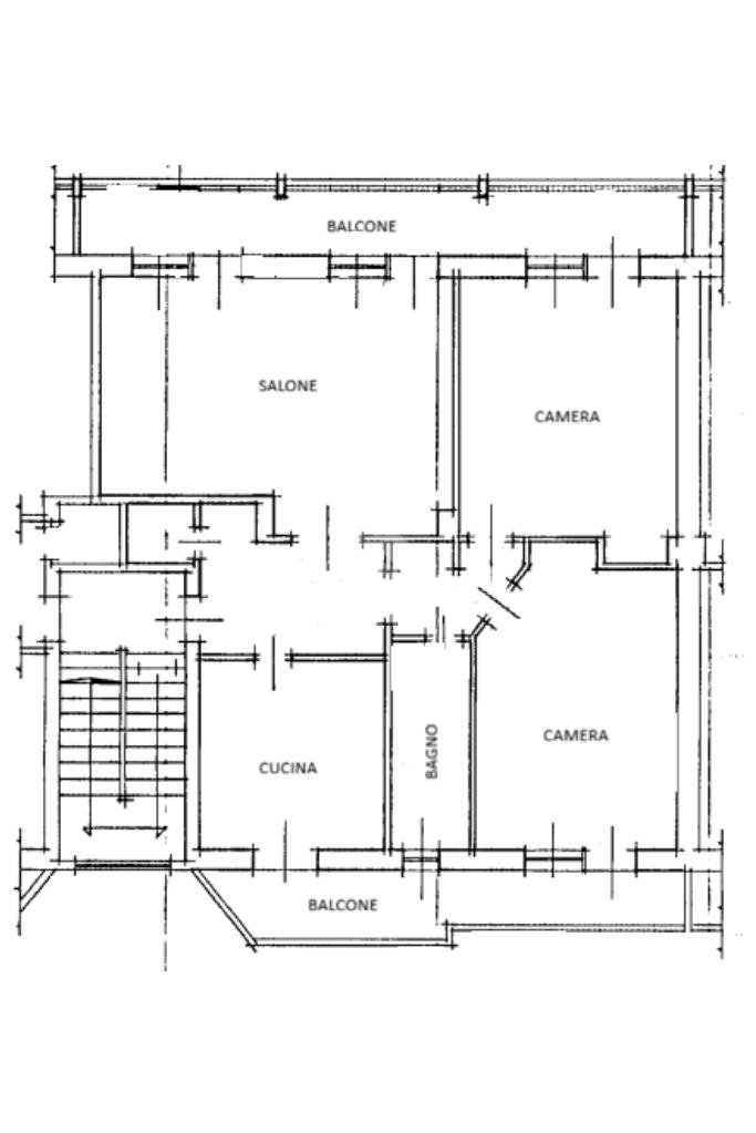 Three-room apartment Via Isonzo, Casale Monferrato - floor plans 1