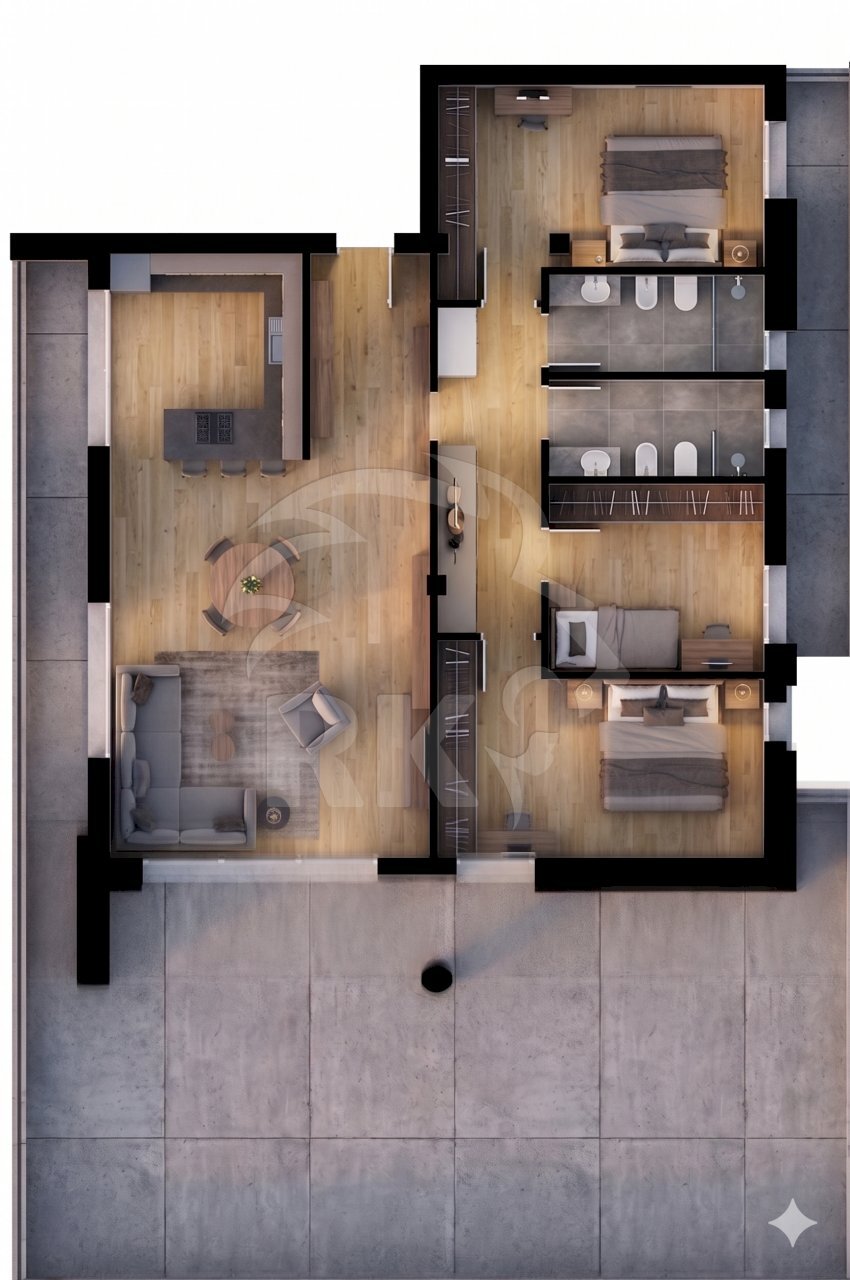 PLAN E1-9-1 650 - Four-room apartment Via Nazionale 145, Pianoro - floor plans 1