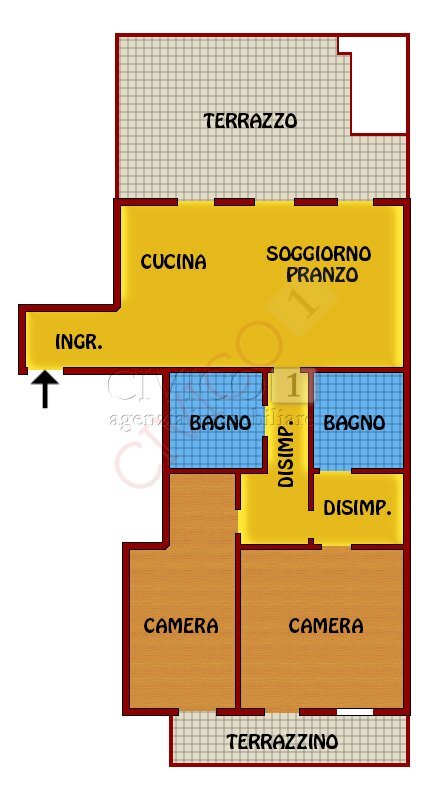 Planimetria Int. 6 - Appartamento Via Pascoli 1, Quinto Vicentino - planimetria 1