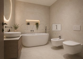 Bagno con vasca arredato - Appartamento Via Pascoli 1, Quinto Vicentino - foto 22