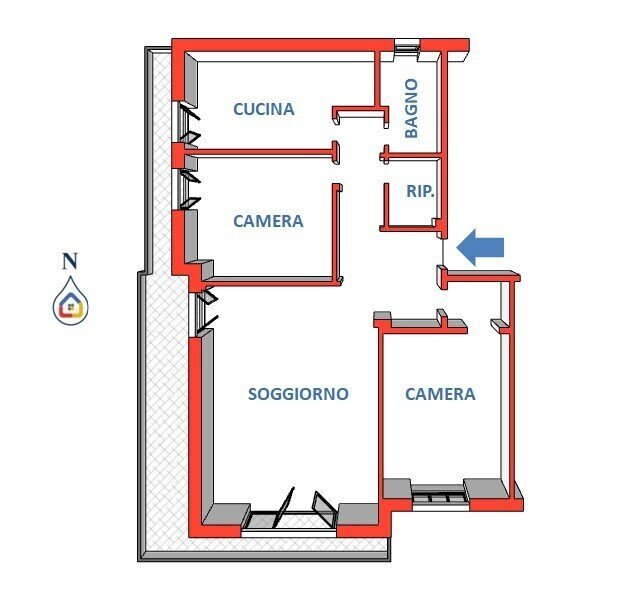 PIEVE VIA XXV APRILE - Apartment Via XXV Aprile 167, Pieve Ligure - floor plans 1