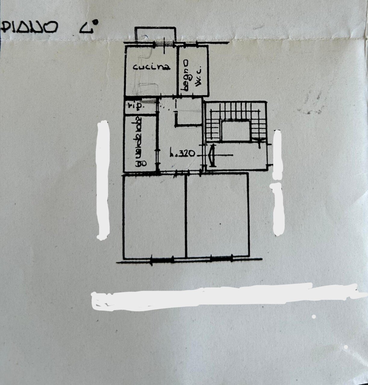 Planimetria - Three-room apartment Via Giandomenico Romagnosi, Firenze (neighborhood Rifredi) - floor plans 1