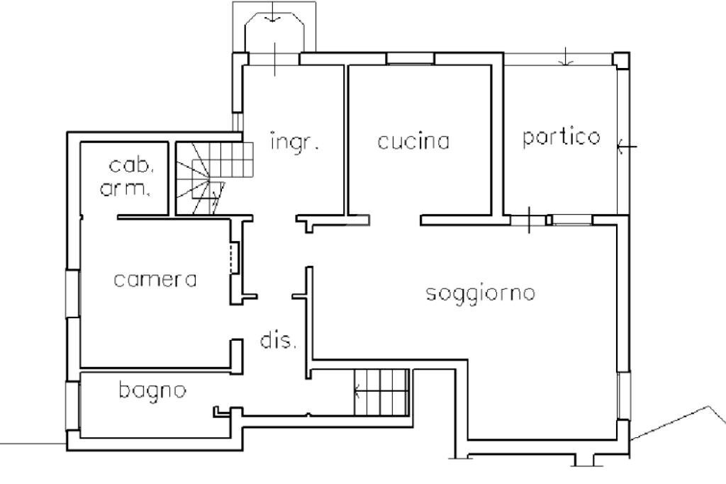 Portion of a house Via Martin Luther King, Baricella - floor plans 1
