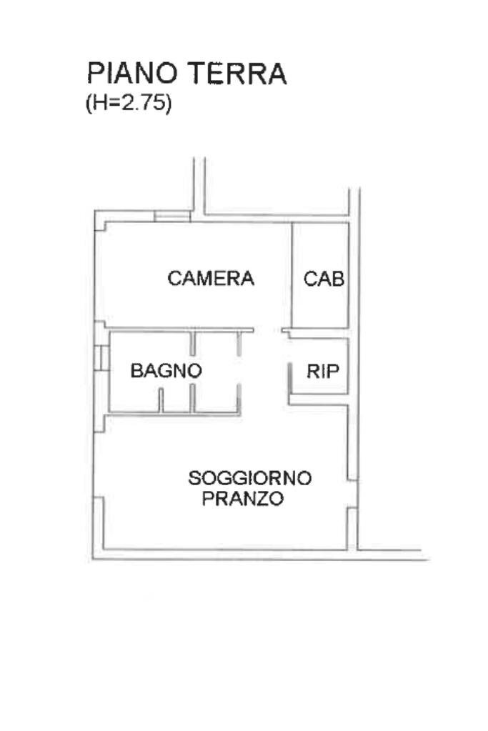 Bilocale Via di Saliceto, Bologna (zona Bolognina) - planimetria 1