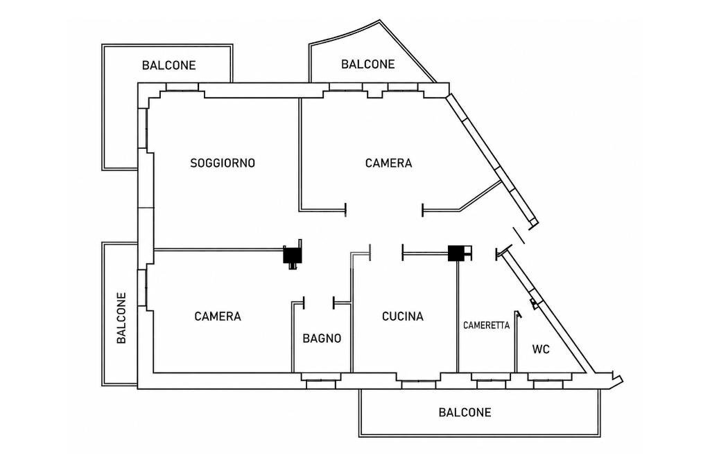 Apartment Via Luigi Einaudi, Bardonecchia - floor plans 1