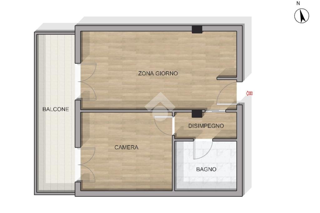 Two-room apartment Via Emilio Salgari, Genova (neighborhood Pegli) - floor plans 1