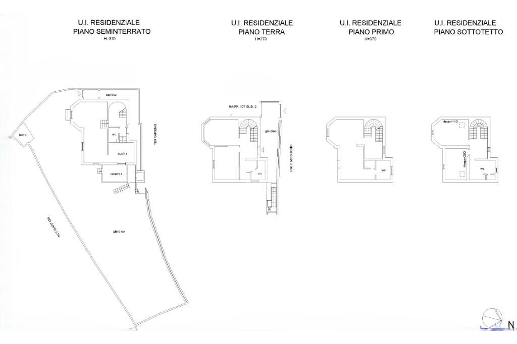 Villa Viale Giorgio Modugno, Genova (zona Pegli) - planimetria 1
