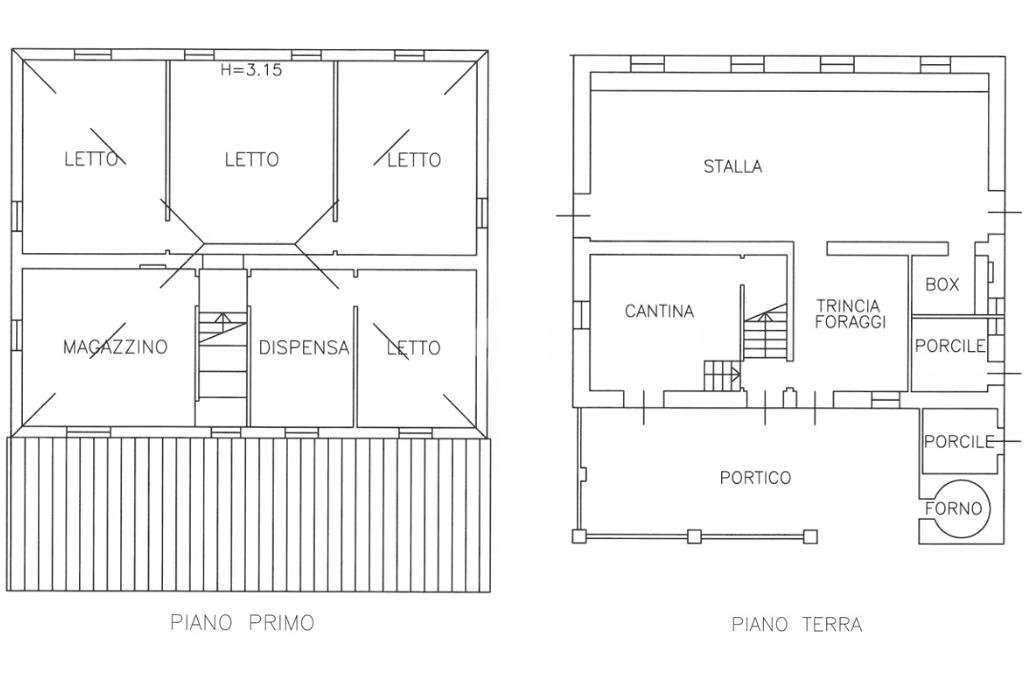 Rustico Via Pontevecchio, Vallefoglia - planimetria 1