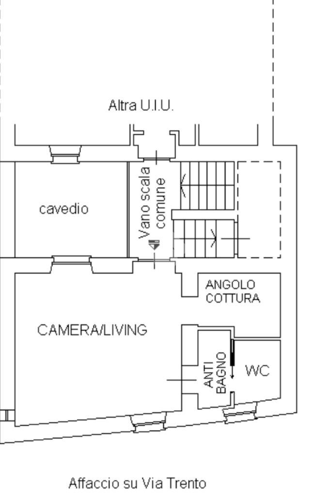 Monolocale Via Trento, Pinerolo - planimetria 1