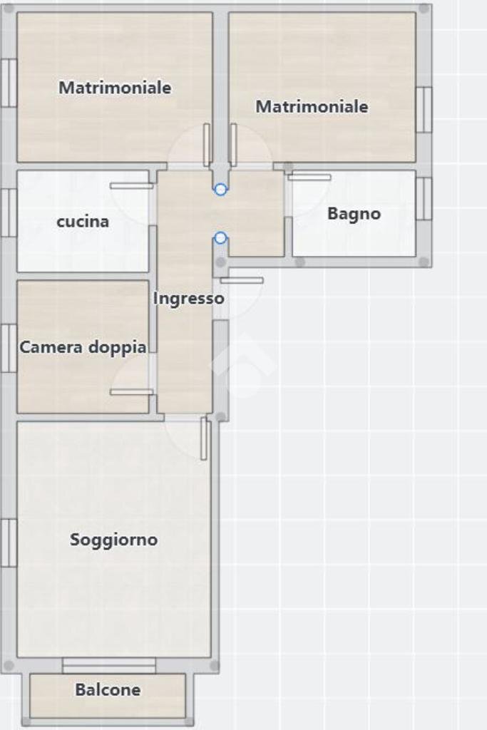 Appartamento Via G.B.Borghesi, Parma (zona Centro Storico) - planimetria 1