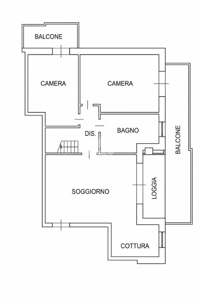 Trilocale Via Benigno Zaccagnini, Rimini - planimetria 1