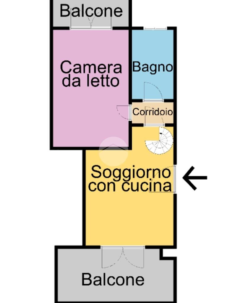 Three-room apartment Via Circonvallazione, Trezzano sul Naviglio - floor plans 1