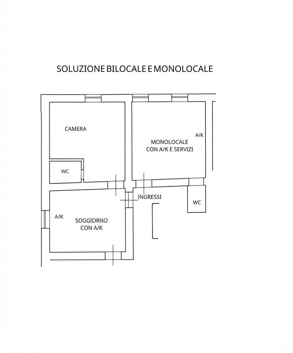 Foto 15 - Three-room apartment via Giovagnoli
 
67, Monterotondo - floor plans 1