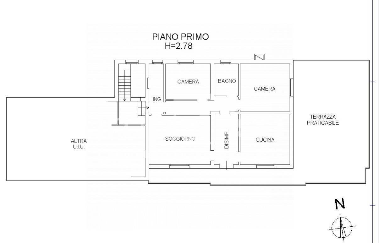 PLANIMETRIA CATASTALE - Quadrilocale VIA ALTINIA
 
160, Venezia - planimetria 1