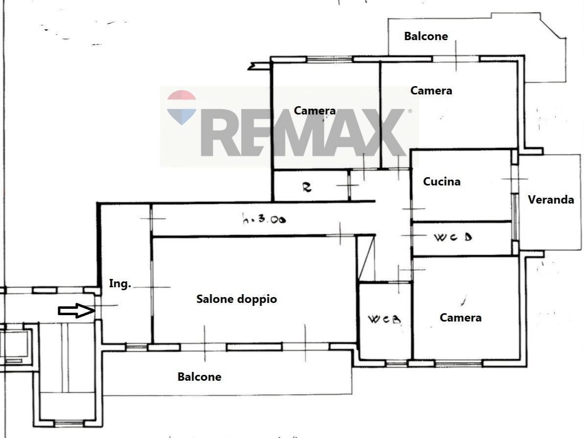 Pianta 2D - Appartamento Via San Lorenzo
 
273L, Palermo - planimetria 1