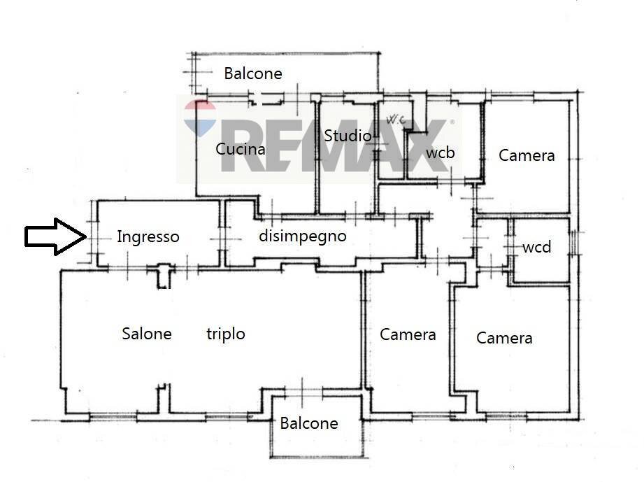 Pianta 2D - Appartamento Viale Delle Alpi
 
86, Palermo - planimetria 1