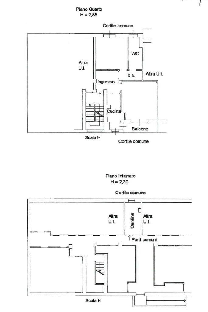 Two-room apartment Via Teano, Milano (neighborhood Comasina) - floor plans 1