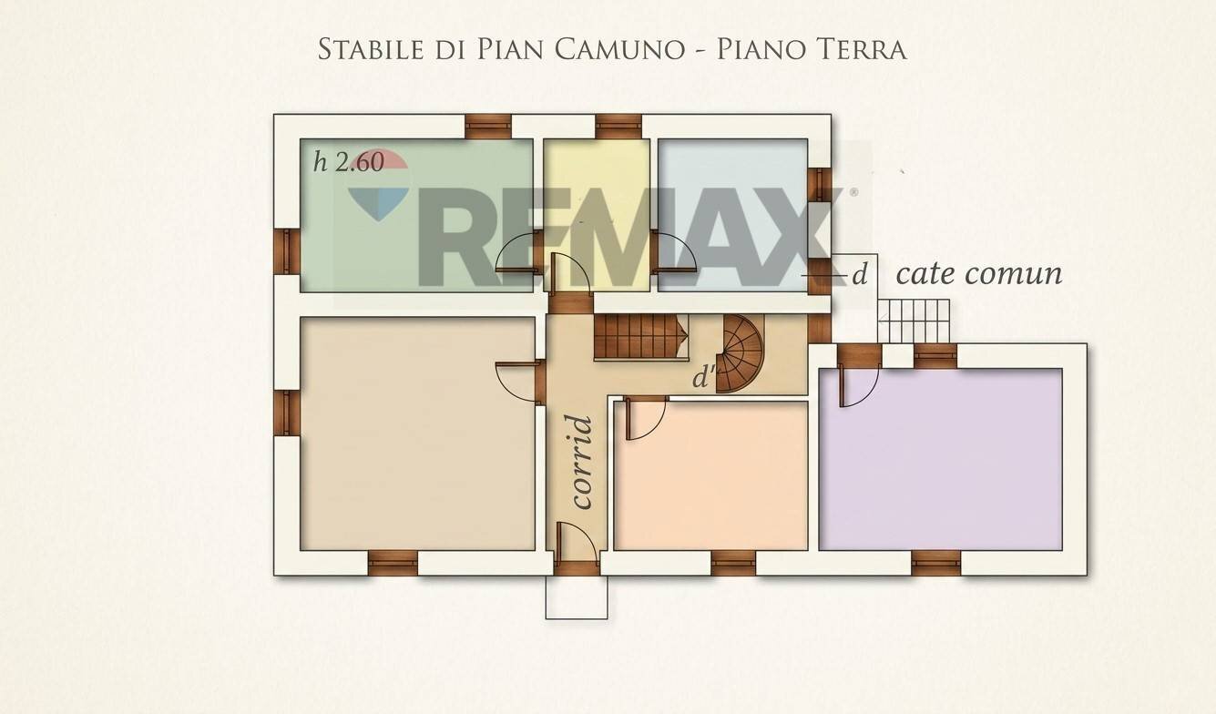 Pianta 2D - Semi-detached house Via Don Stefano Gelmi
 
41, Pian Camuno - floor plans 1