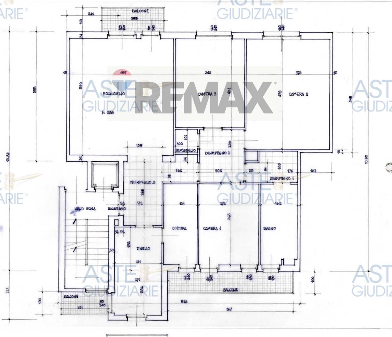 Pianta 2D - Four-room apartment Via Monte Grappa
 
19, Novara - floor plans 1
