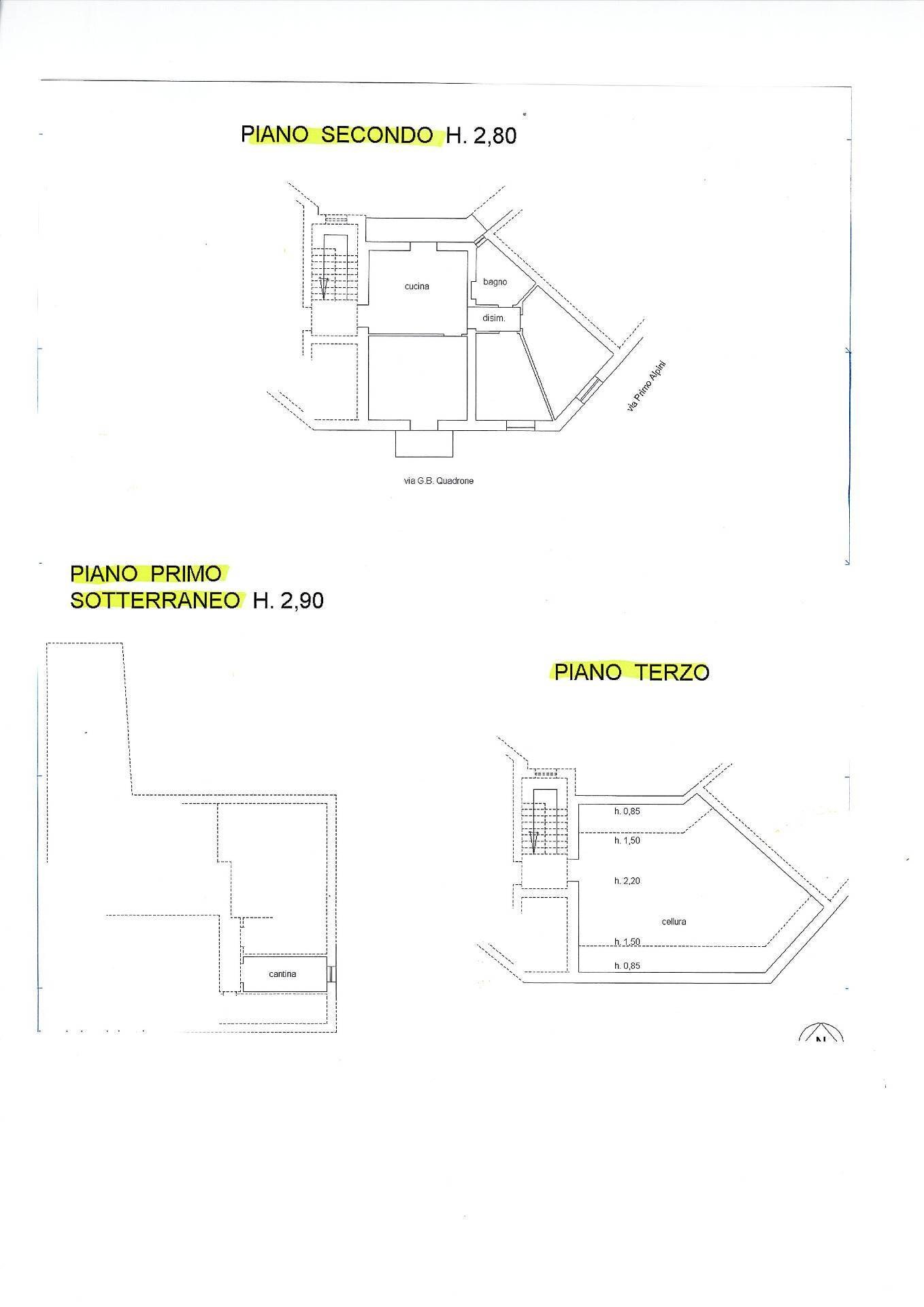 planimetria alloggio - Appartamento via Quadrone, Mondovì - planimetria 1