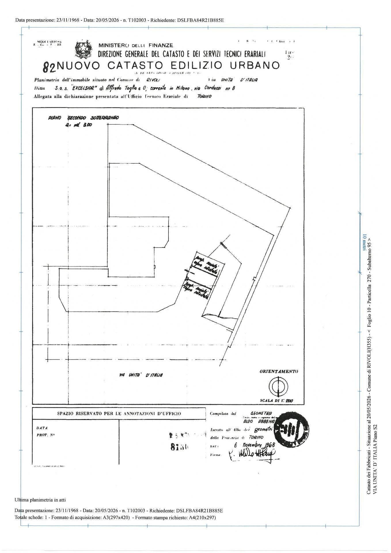 Foto 13 - Box VIA UNITA' D'ITALIA
 
1, Rivoli - planimetria 1