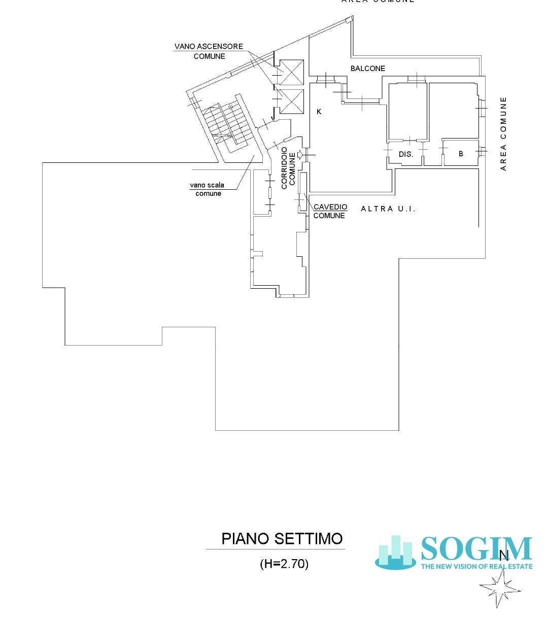 Foto 26 - Three-room apartment Via Principe Eugenio, Milano - floor plans 1