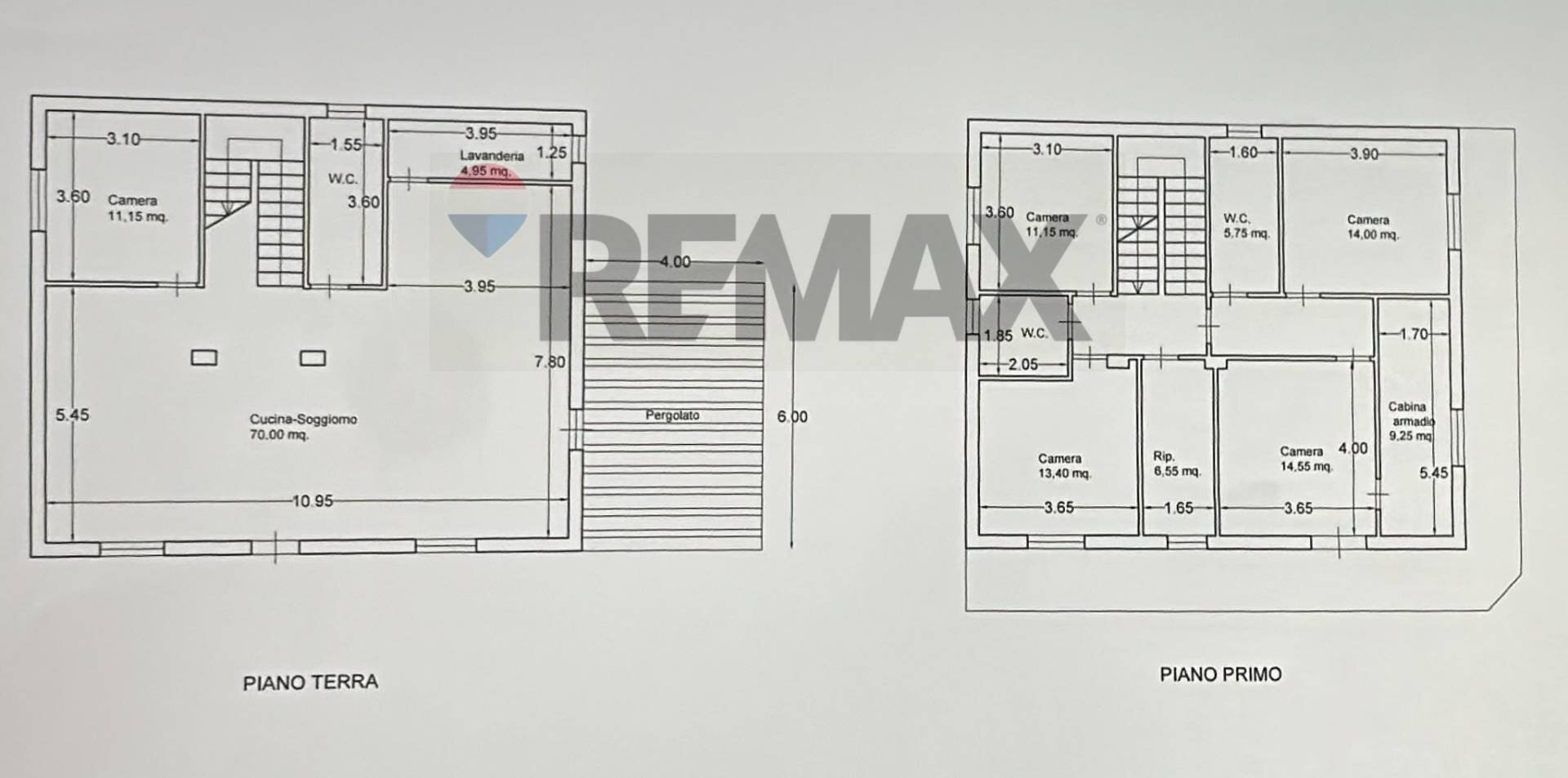 Pianta 2D - Villa contrada greco, Misilmeri - floor plans 1