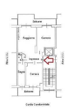 Three-room apartment via Mombarcaro, 101, Torino (neighborhood Santa Rita) - floor plans 1