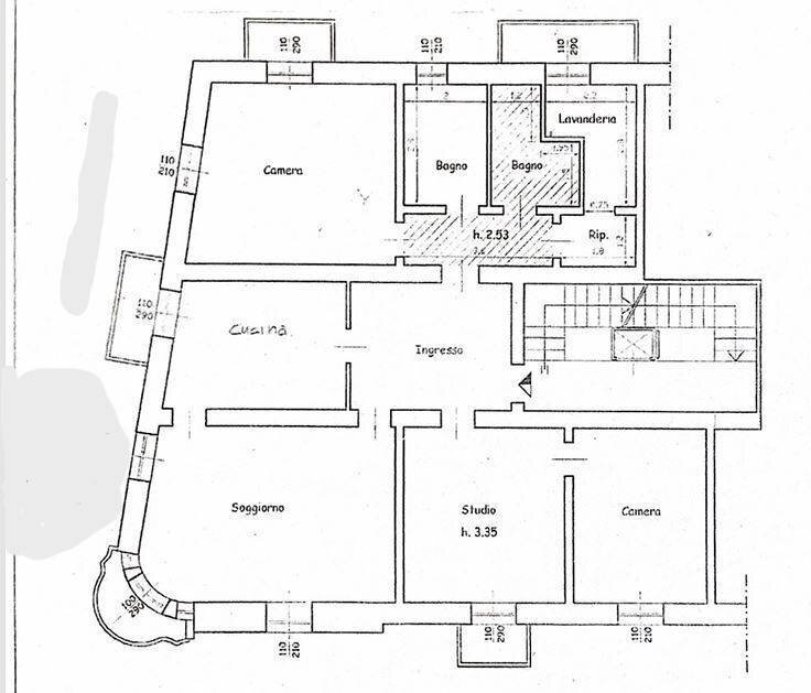 Appartamento Lungomare Castello, Rapallo - planimetria 1