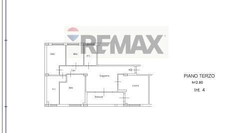 Pianta 2D - Four-room apartment viale giacomo mancini
 
142, Cosenza - floor plans 1