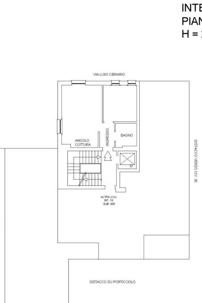 Two-room apartment via Luigi Cibrario, 33, Genova (neighborhood Sestri Ponente) - floor plans 1
