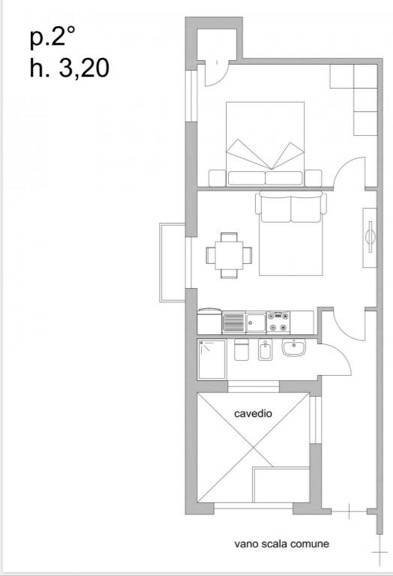 Foto 24 - Two-room apartment Via Falcone
 
7, Milano - floor plans 1