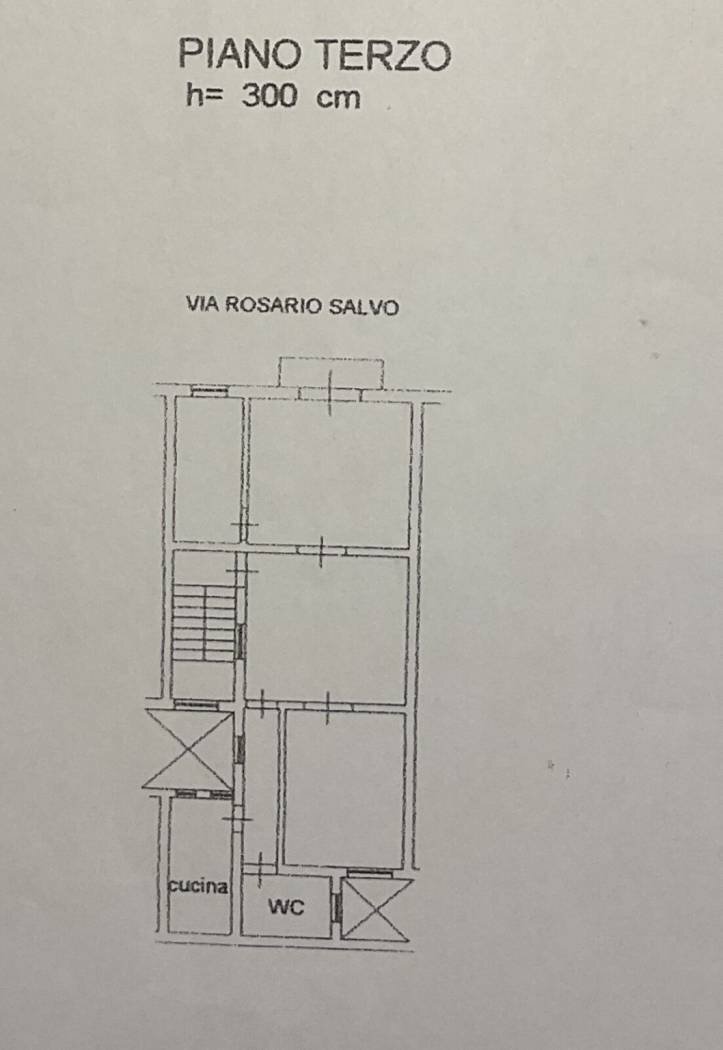 Four-room apartment via Rosario Salvo, 76, Palermo - floor plans 1
