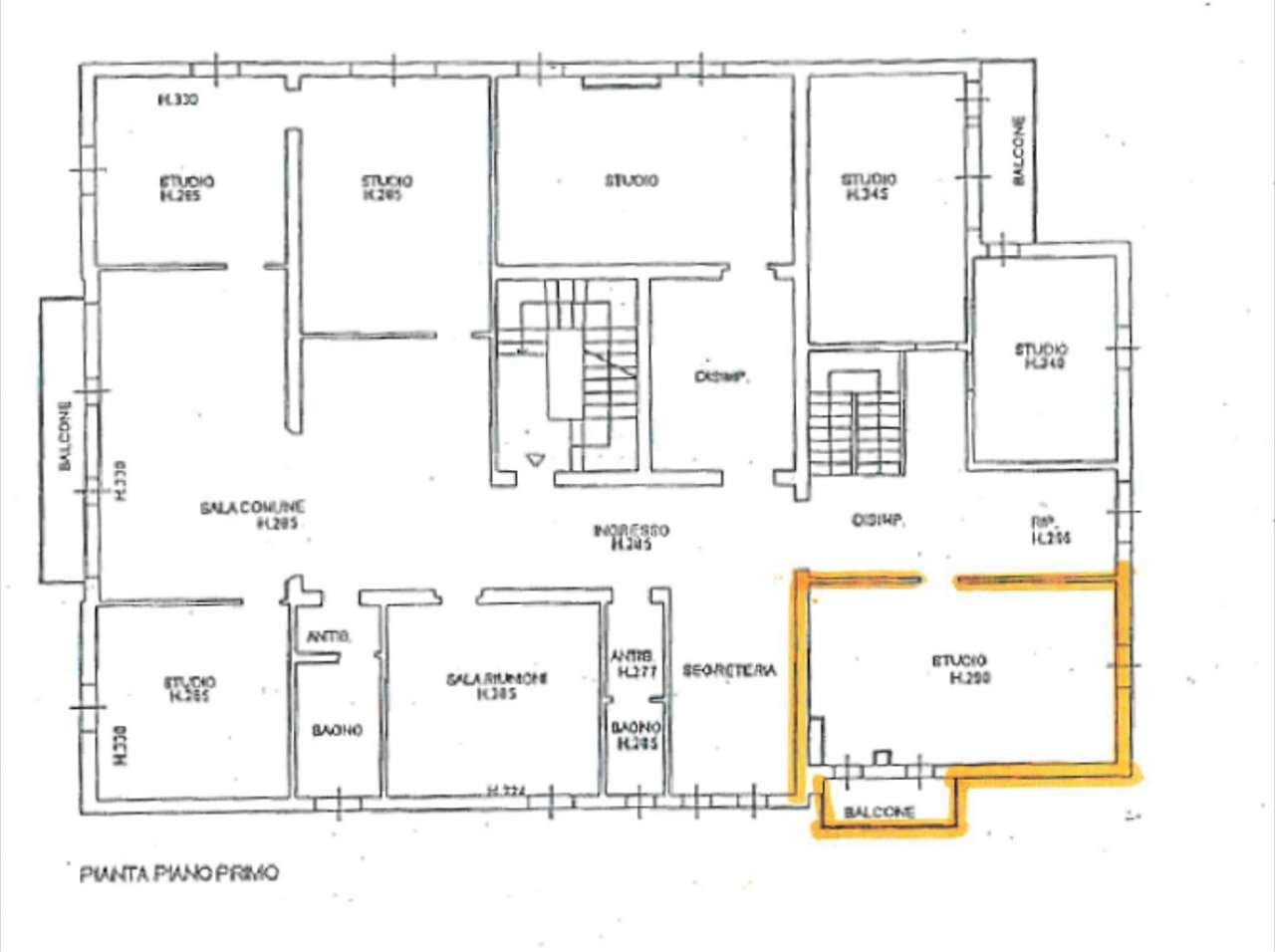 planimetria - Office viale Giosuè Carducci, Bologna (neighborhood Centro Storico) - floor plans 1