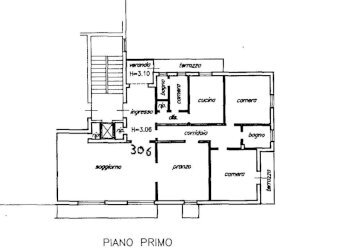 planimetria appartamento - Appartamento via Gandino, Bologna (zona Colli) - foto 34