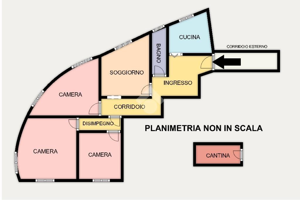 Appartamento Via Imperiale, Genova (zona San Fruttuoso) - planimetria 1
