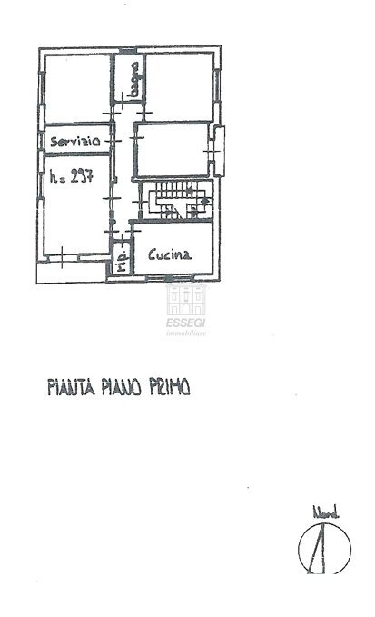 Planimetria appartamento in vendita a Lucca.jpg - Appartamento Via del Ghiselli 105, Lucca - planimetria 1