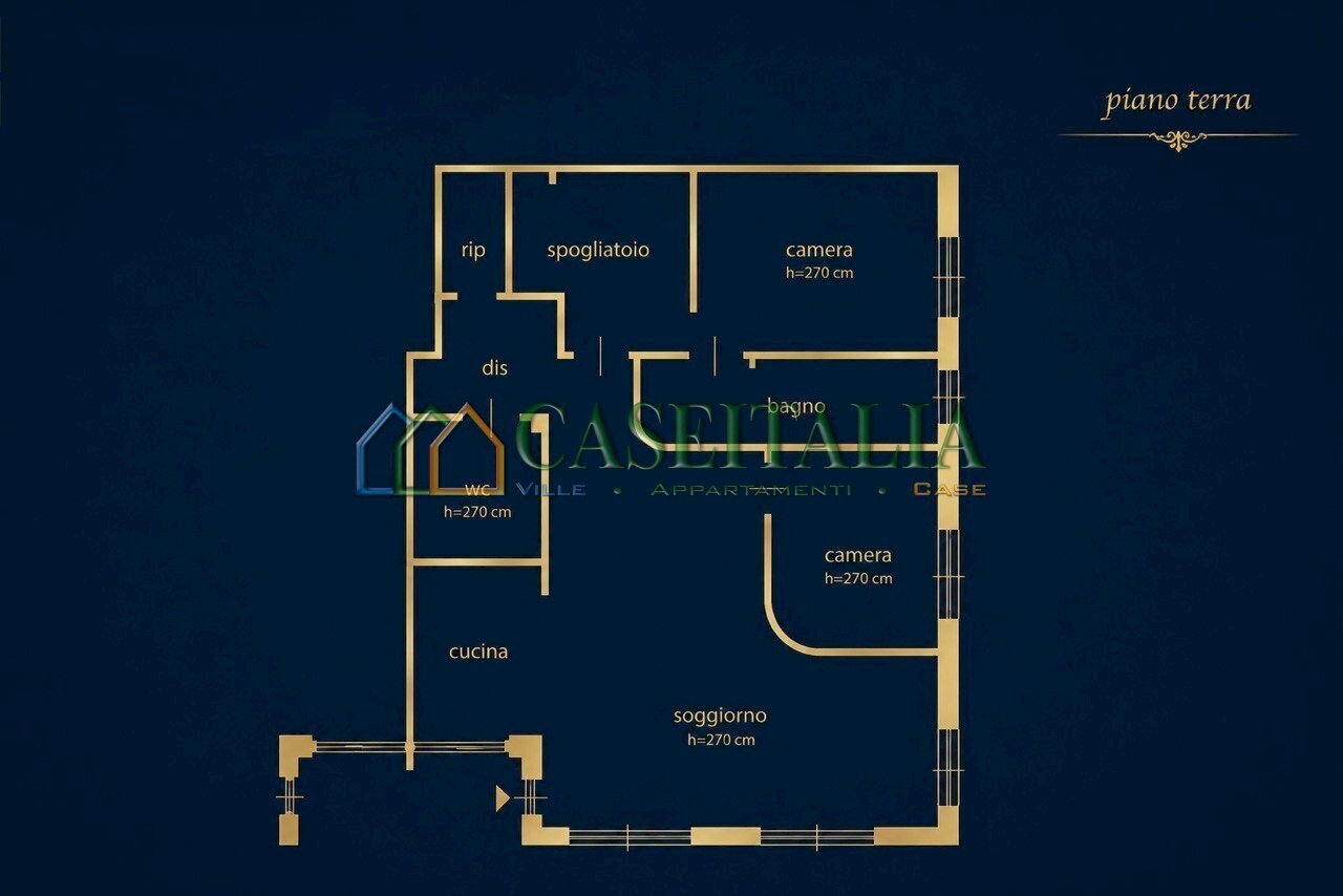planimetria - Four-room apartment Strada Maddalena 1095, Moncalieri - floor plans 1