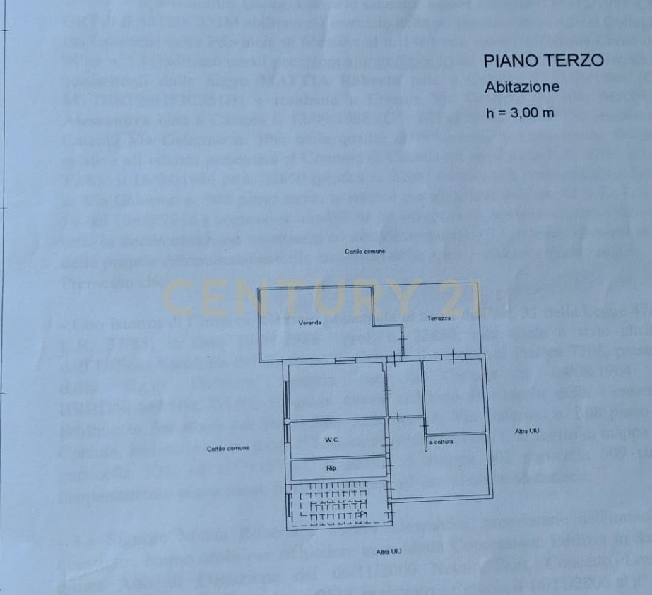 planimetria via galermo 308 - Appartamento Via Galermo 308, Catania - planimetria 1