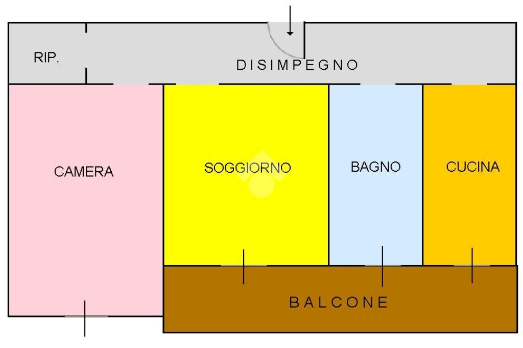 Two-room apartment Via della Liberazione, Peschiera Borromeo - floor plans 1