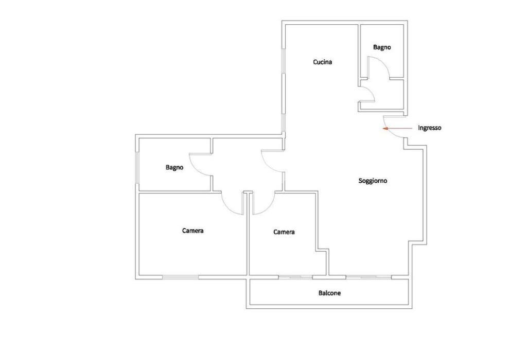 Three-room apartment Via pasubio, Cornaredo - floor plans 1
