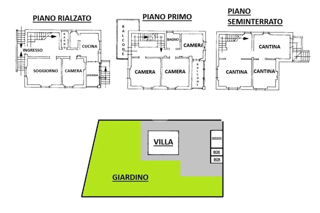 Villa Via Monte Nevoso, Paderno Dugnano - floor plans 1