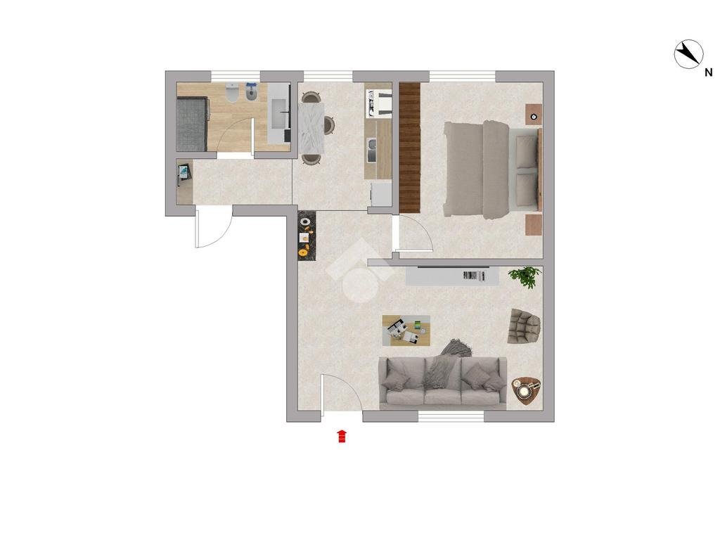 Casa semi indipendente Via Alberto Da Giussano, Rescaldina - planimetria 1