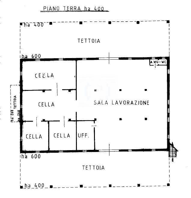 Capannone Via Sant'Antonio da Padova, Copparo - planimetria 1