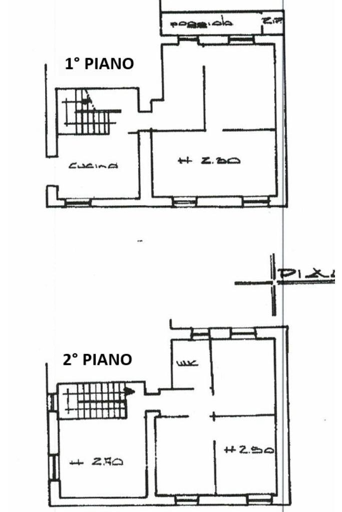 Semi-detached house Località Selva di Vobbia, Vobbia - floor plans 1