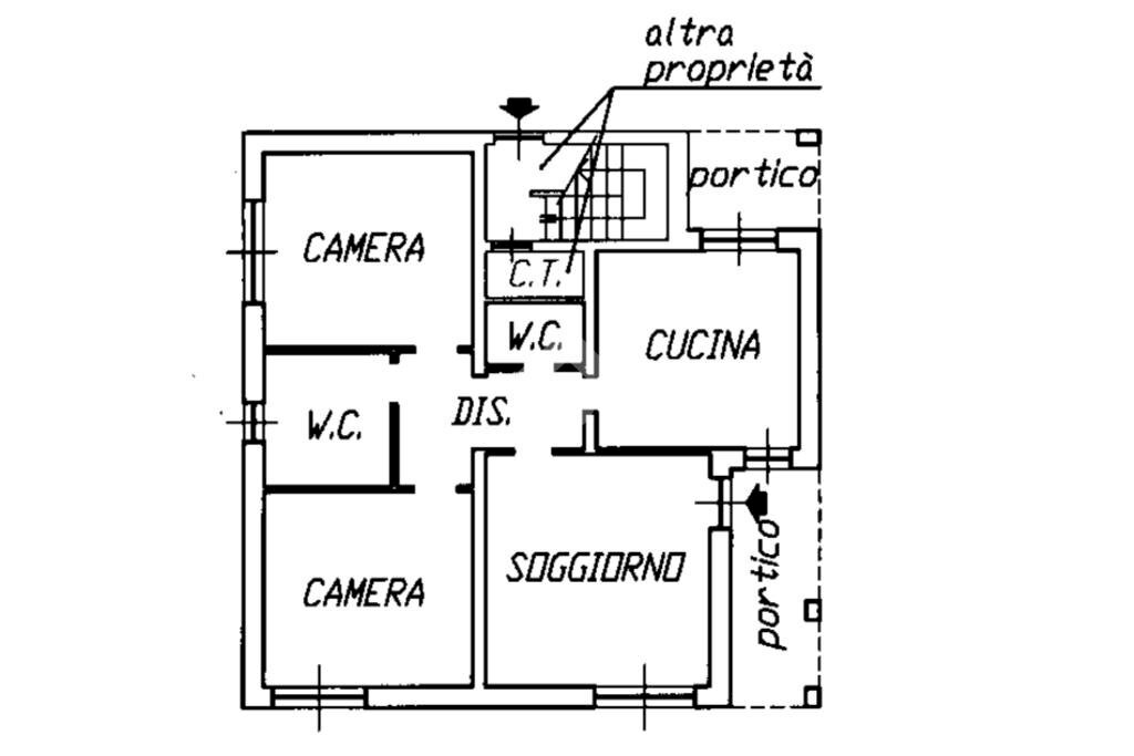 Three-room apartment Via Prarolo, Vercelli - floor plans 1