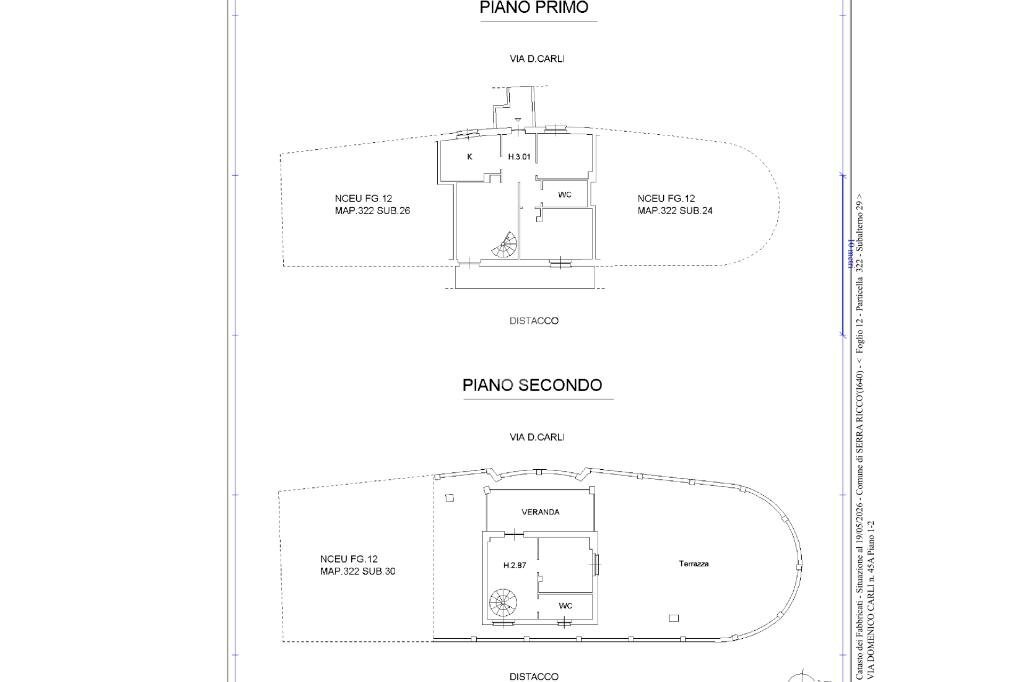 Apartment Via Domenico Carli, Serra Riccò - floor plans 1