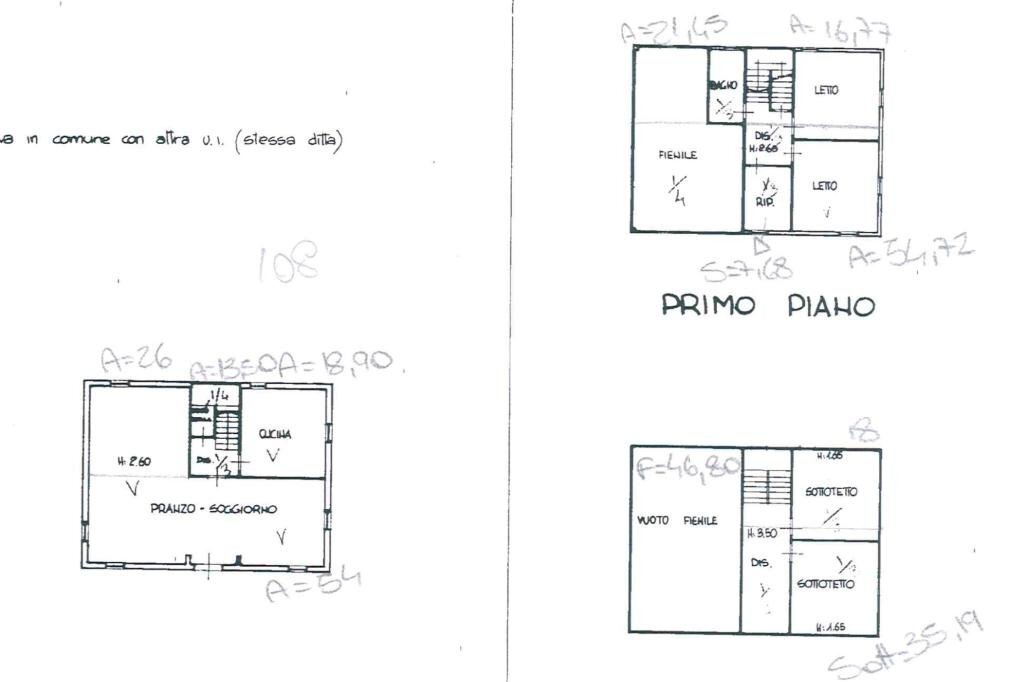 Rustic Via Beviera, Bagnolo in Piano - floor plans 1