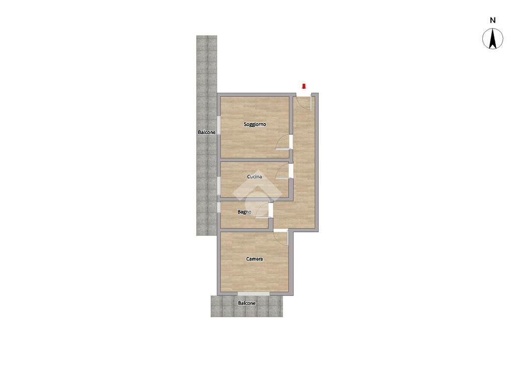 Three-room apartment Via G. Previati, Lavagna - floor plans 1
